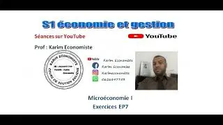 Microéconomie S1 Comportements du consommateur exercice 7