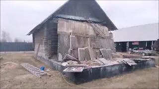 Подьем одноэтажного дома ч8. Уборка старого фундамента, уборка грунта, щиток на 380в.
