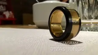 Кольцо из латуни и карбона