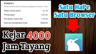 Cara mengejar 4000 jam tayang dengan hp