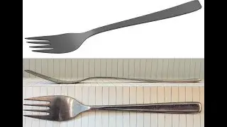 AutoCAD 3D tutorial basic : From Photo to 3D Model : Fork