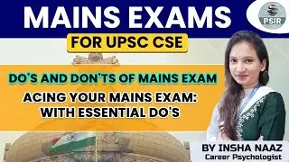 Mastering Mains: Essential DO's for Exam Success! 🚀📚 | Exam Prep Tips | PSIR CLUB