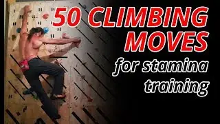 50 easy and consecutive climbing moves on homemade climbing panel for stamina training