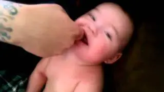 Teething baby boy