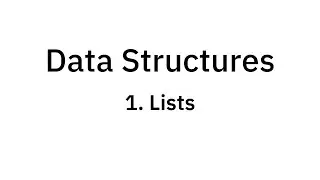 1. Lists (part 1)