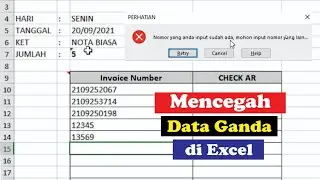 Cara mencegah input data ganda di excel
