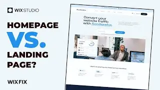 Homepage VS Landing Page | Wix Fix