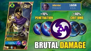 MANIAC BRODY!!! THIS NEW BRODY COMBO BUILD IS INSANE!!😱 (HACK DAMAGE) | BRODY BEST BUILD | MLBB