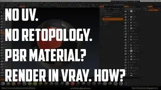 Painting in 3D-Coat. Render without UV and retopology in V-Ray. Polybrush workflow