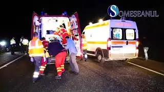 Accident cu multiple victime la ieşire din Gherla. Traficul este blocat