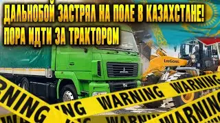 Дальнобой застрял на поле в Казахстане! Пора идти за трактором!