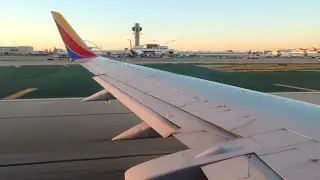 Southwest Airlines Boeing 737-300 [N355SW] push back, taxi, and takeoff from LAX