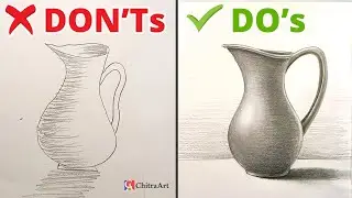 Don'ts & Do's ! How to Draw Realistic 3D Jug Easy Step by Step Pencil Shading Tutorial for Beginners