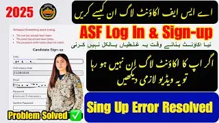 ASF Jobs Online Apply Login Issue Problem Solved 2025 | ASF Jobs 2025 Apply online 2025 