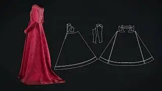Upper gown. XVth century. 3D visualisation