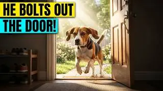 My dog runs out the door when I open it