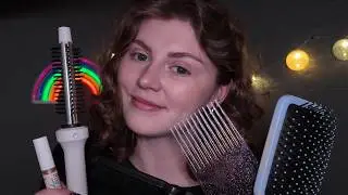 ASMR avec 6 Brosses à Cheveux💇‍♀️(picaux, tapping, hair play...)