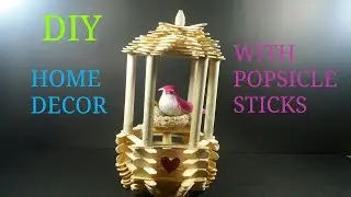 DIY# HOME DECOR WITH POPSICLE STICKS/ HOW TO MAKE/ CREATIVITY WITH ME/CWM# 11