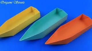 Как сделать лодку из бумаги. Оригами лодка