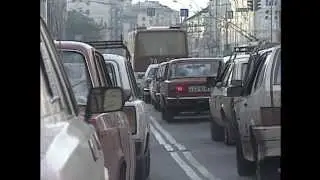 USSR; Moscow Traffic in a Volga﻿ GAZ 3102.. not a LADA!