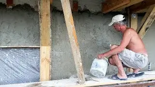 Штукатурим экодом глиняной и известковой штукатуркой