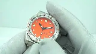 Orange Dive Watch Seiko NH35A Automatic Movement