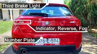 Alfa Giulietta Complete Rear Bulb Replacement Guide, Indicator, Fog, Reverse, Number Plate Light