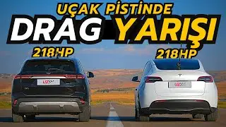 TOGG vs TESLA Drag Yarışı | Tesla Model Y SR vs TOGG T10X v2  Elektrikli Drag yarışı | @late_runners