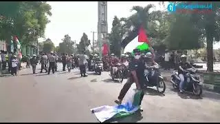 Aksi Bela Palestina di Kota Banjar Diikuti Wanita dan Anak-anak