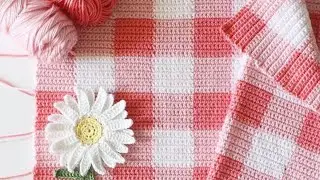 How to Start and Change Colors in a Crochet Gingham Blanket