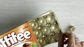 Елочные игрушки из коробки Toffifee. Что можно сделать из упаковки от конфет