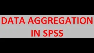How to aggregate data in SPSS (Data Aggregation)