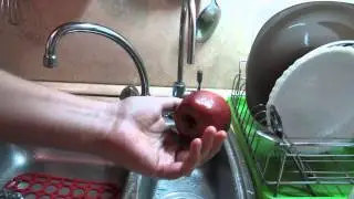 Тест защитного покрытия импортных яблок