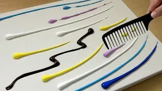 How to Draw Water Reflection Effect / Acrylic Painting Techniques