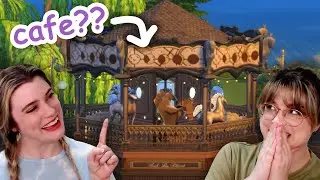 we tried to make a carousel cafe with the new kit in the sims 4 | cozy bistro kit