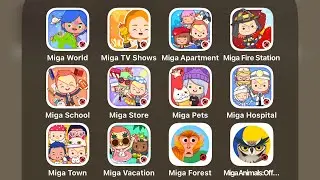 Miga World,Miga Town TV Shows,Apartment,Fire Station,School,Store,Pet,Hospital,Vacation,Miga Forest