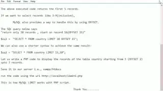 Limiting Data Selections with MySQL LIMIT Clause in PHP .