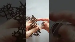 Создание чёрного шарфика #фриволите #кружевоназаказ