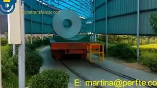 Electric Turning Transfer Cart Run on Curves Track for Heavy Load Transportation