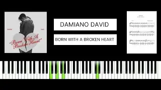 Damiano David - Born With a Broken Heart (BEST PIANO TUTORIAL & COVER)