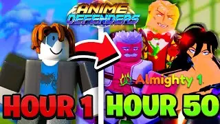 I Played Anime Defenders For 50 HOURS, I GOT LUCKY And BECAME INSANELY OVERPOWERED