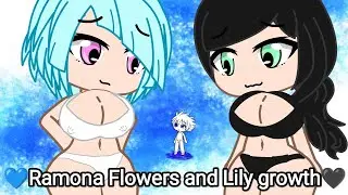 💙Ramona Flowers and Lily growth🖤.Animation (Gacha club)