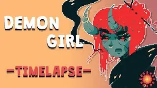 PIXEL ART SPEED ART - Demon Girl