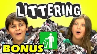 Kids React to Motorcycle Girl Against Littering (Bonus 