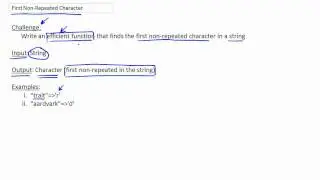 First Non-Repeated Character Part 1/5