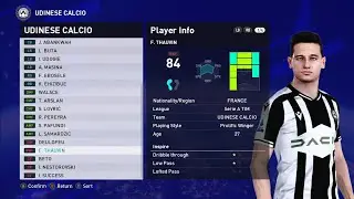 UDINESE PLAYER FACEPACK, KITSPACK AND FILE EDIT | PES 2021| PC VERSION