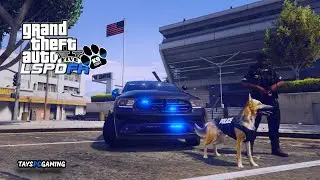 GTA 5 LSPDFR K9-UNIT LOS SANTOS PATROL PT.1 | PURSUIT OF STOLEN CAR | SUSPECIOUS VEHICLE w/drugs!