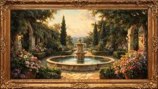 Secret Garden Fountain 🌿 Luxury Spring TV Art Corner | Relaxing Peaceful Ambience 4K Screensaver
