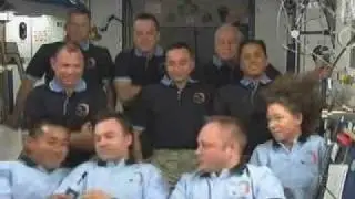 STS-119 Highlights5of6:Crews Speak to Obama