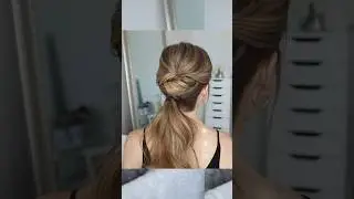 Twisted Pony 🖤 #hairhack #hairtutorial #heatlesshairstyle #easyhair #easyhairstyles #hairupstyle